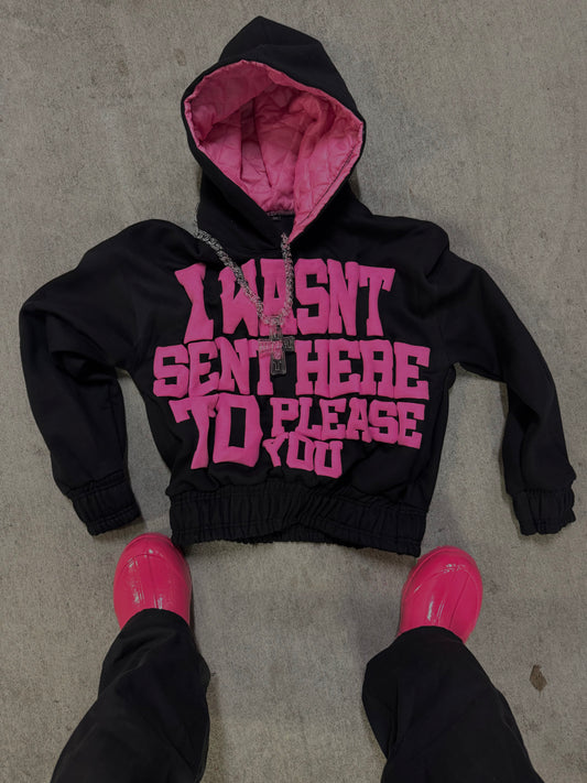 Lazy Project Hoodie ( Black/Pink ) Unisex